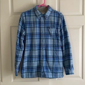 LL Bean Lined Flannel Button Up